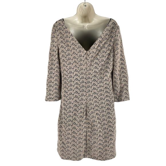 Diane von Furstenberg Sarita Lace Mini Dress Floral Tan Size 12 - Picture 5 of 7